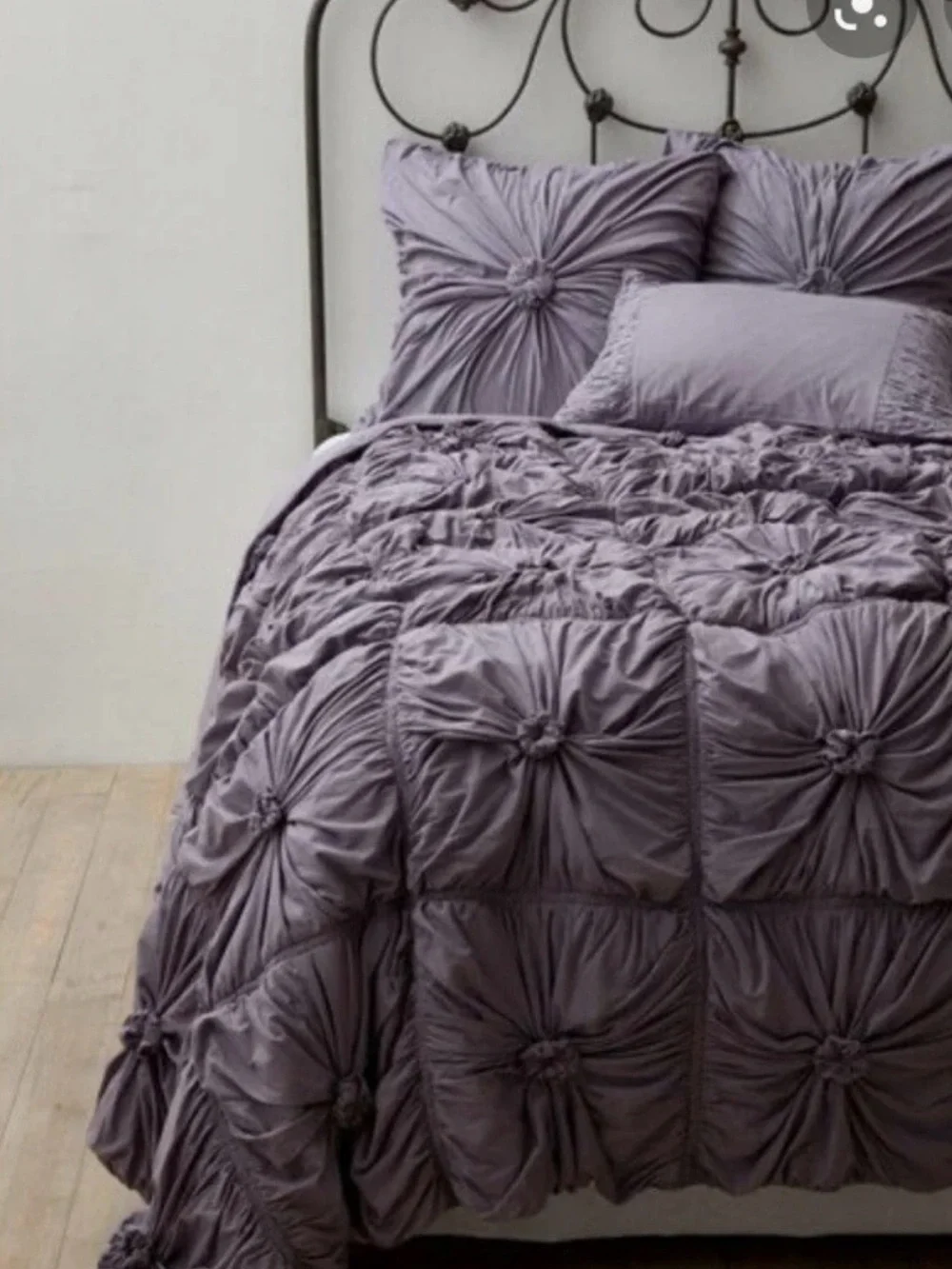 Anthropologie Organic Rosette Jersey Quilt by Lazybones